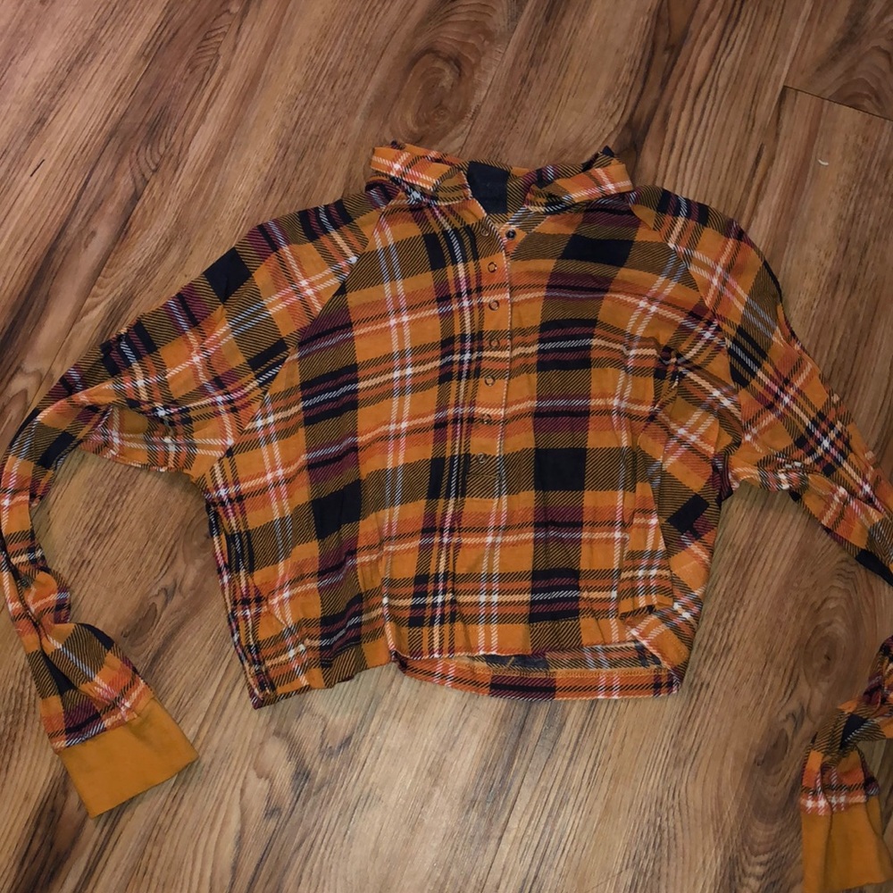 Yellow Plaid Crop Top